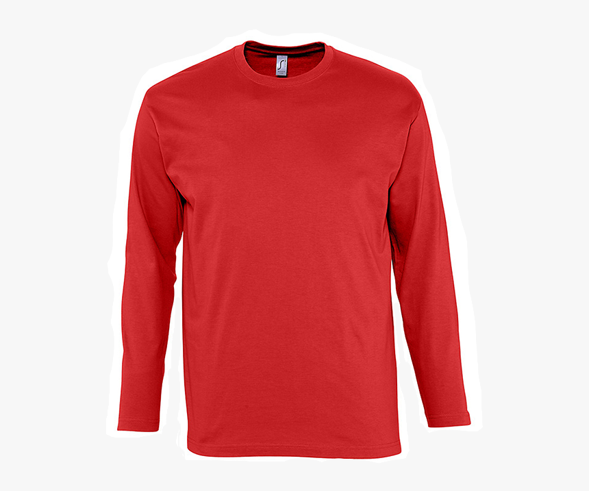 Plain Long Sleeve T-shirt - Red Plain Long Sleeve Tshirts, HD Png Download