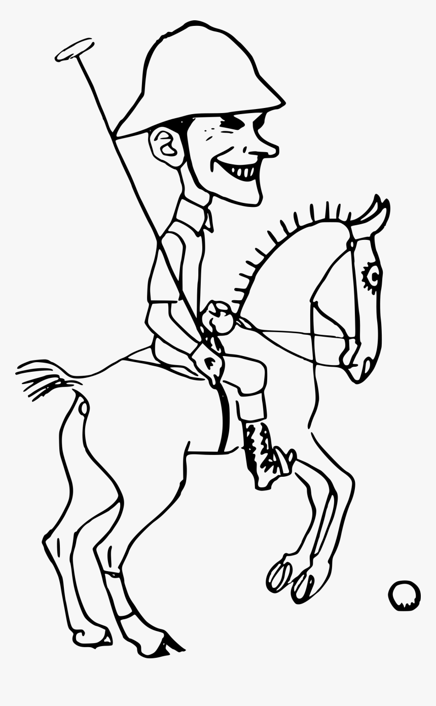 Playing Polo Clip Arts - Polo Horse Clip Art Black And White, HD Png Download