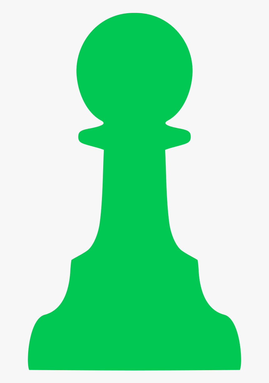 Silhouette Staunton Chess Piece Pawn / Peón Clip Arts - Chess Icon Green Png, Transparent Png