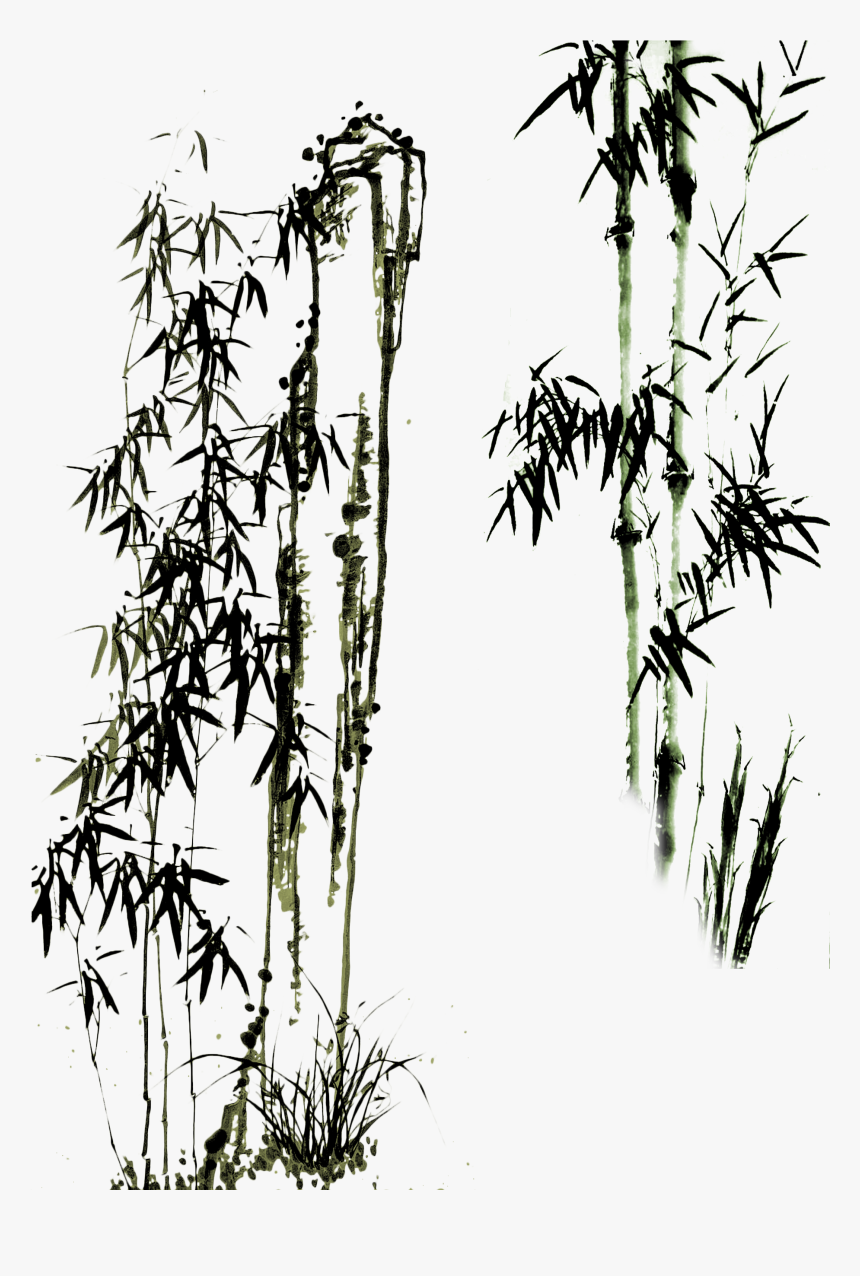 Paper Bamboo Eight Eccentrics - Chinese Painting Bamboo Png, Transparent Png
