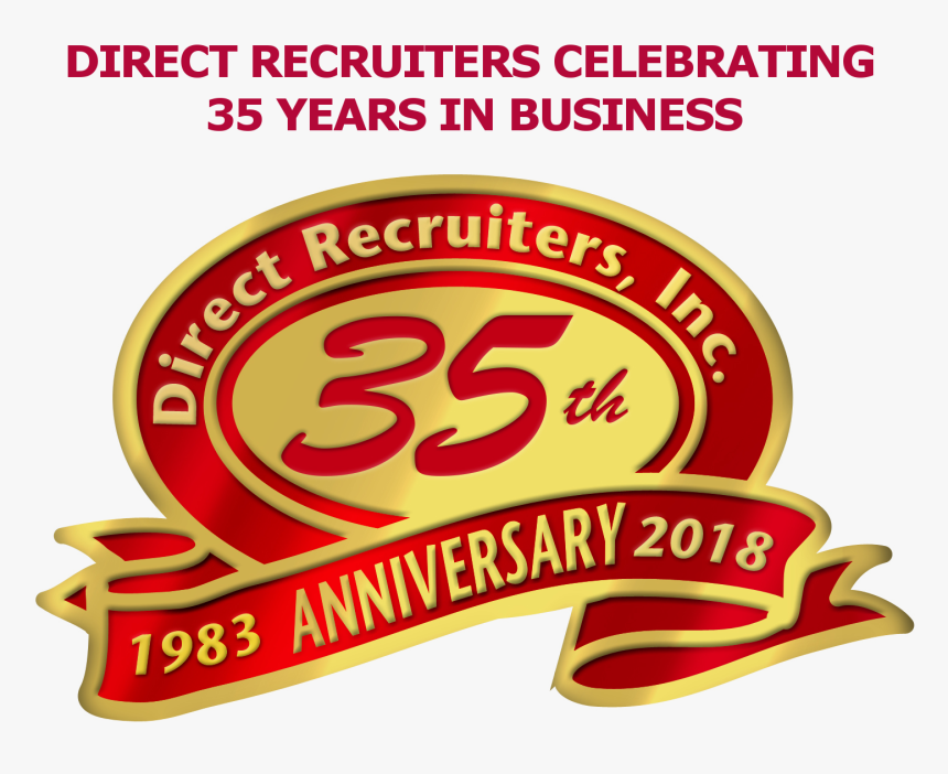 Direct Recruiters 35th Anniversary Transparent Words - Emblem, HD Png Download