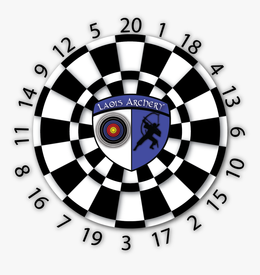 Dart Board Target , Png Download - Dart Board Black And White Vector, Transparent Png