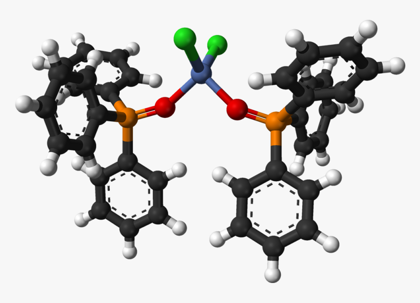 Dichlorobis Nickel(ii) From Xtal 3d Balls - Dichloro Triphenylphosphine Copper Ii, HD Png Download