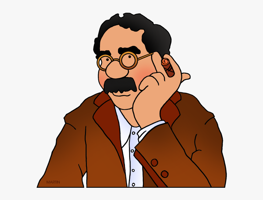 Free Occupations Clip Art By Phillip Martin, Groucho - Cartoon, HD Png Download
