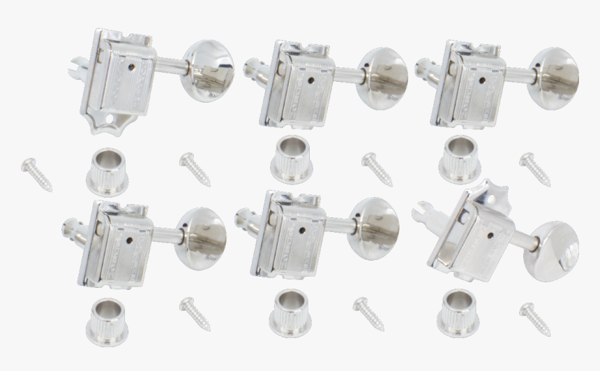 Kluson Supreme, Oval Knob, 6 In Line, Nickel Image - Silver, HD Png Download