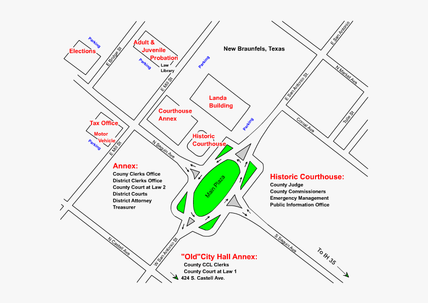 Bexar County Courthouse Map, HD Png Download