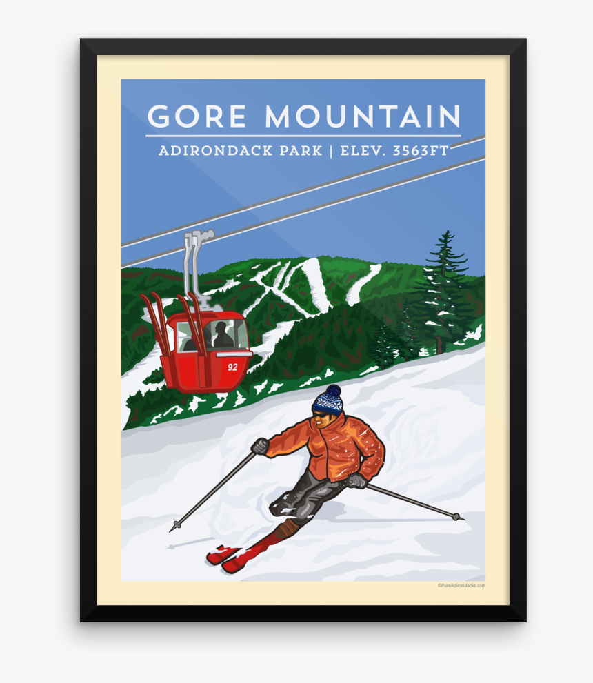 Mountain Ski Vintage Poster, HD Png Download