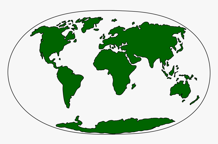 Blank Large World Map, HD Png Download