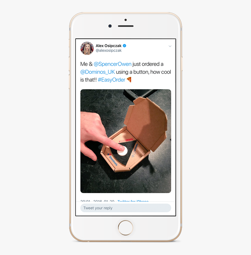 06-iphone Dominos Tweet08 - Iphone, HD Png Download