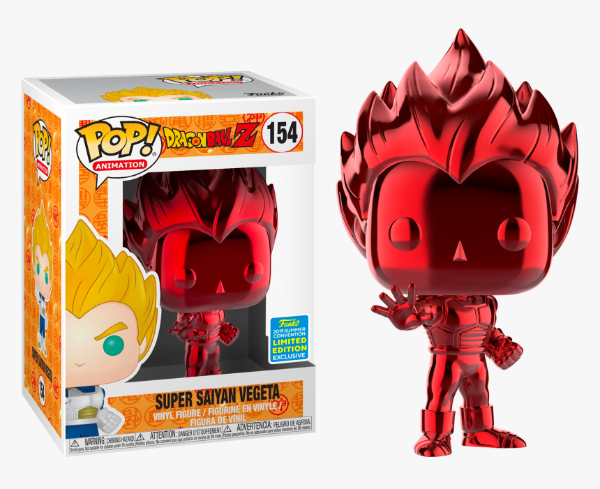 Funko Pop Dragon Ball Z - Super Saiyan Vegeta Red Chrome, HD Png Download
