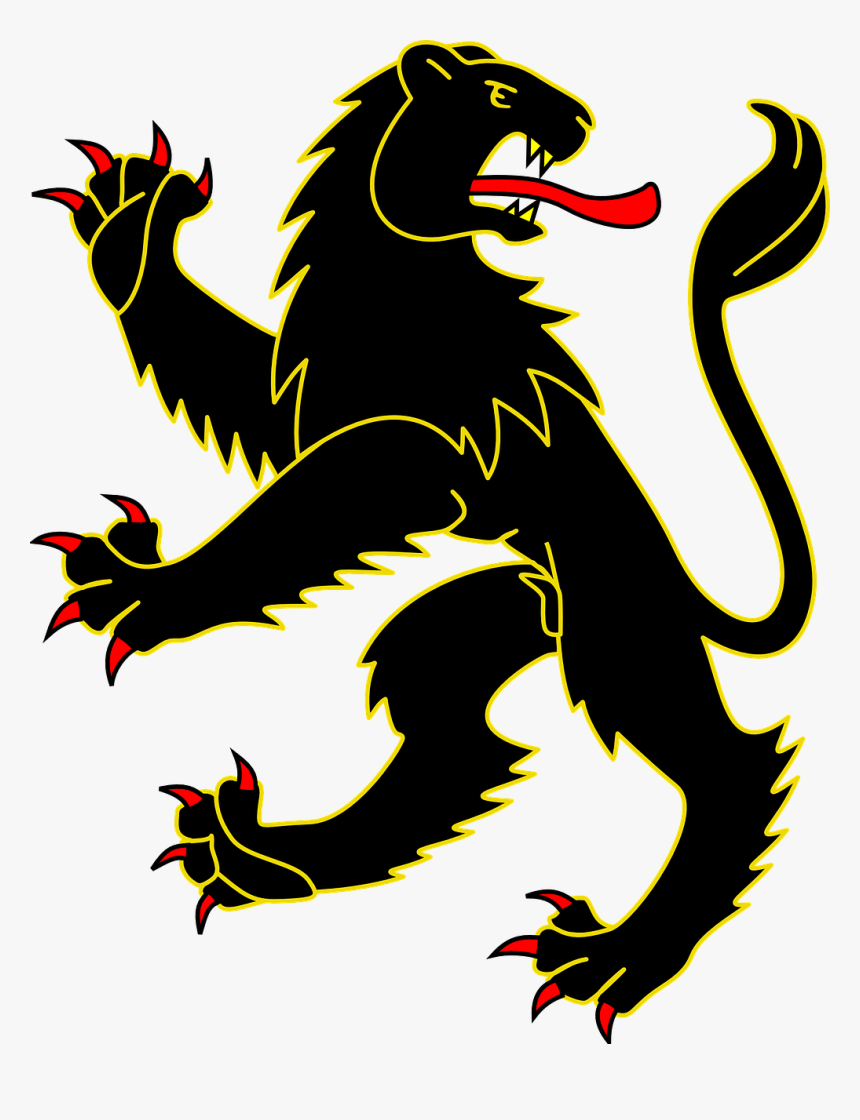 Black Lion Coat Of Arms, HD Png Download
