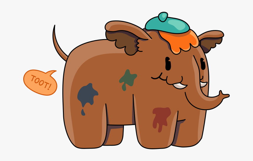 Mastodon With Beret , Png Download, Transparent Png