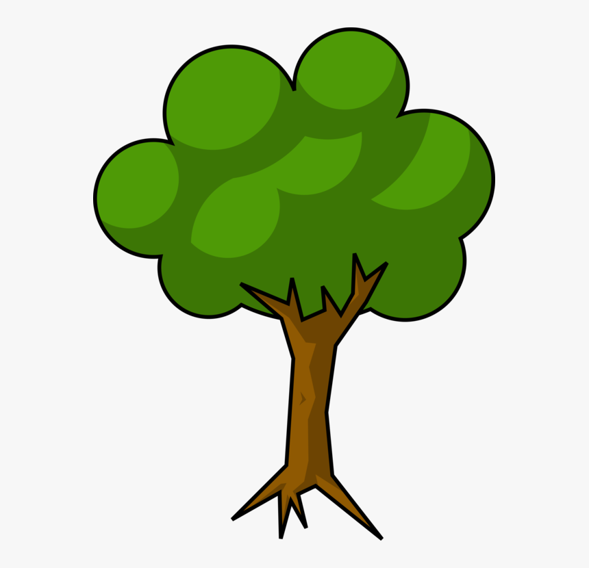 Plant,flower,leaf - Simple Tree Cartoon Png, Transparent Png