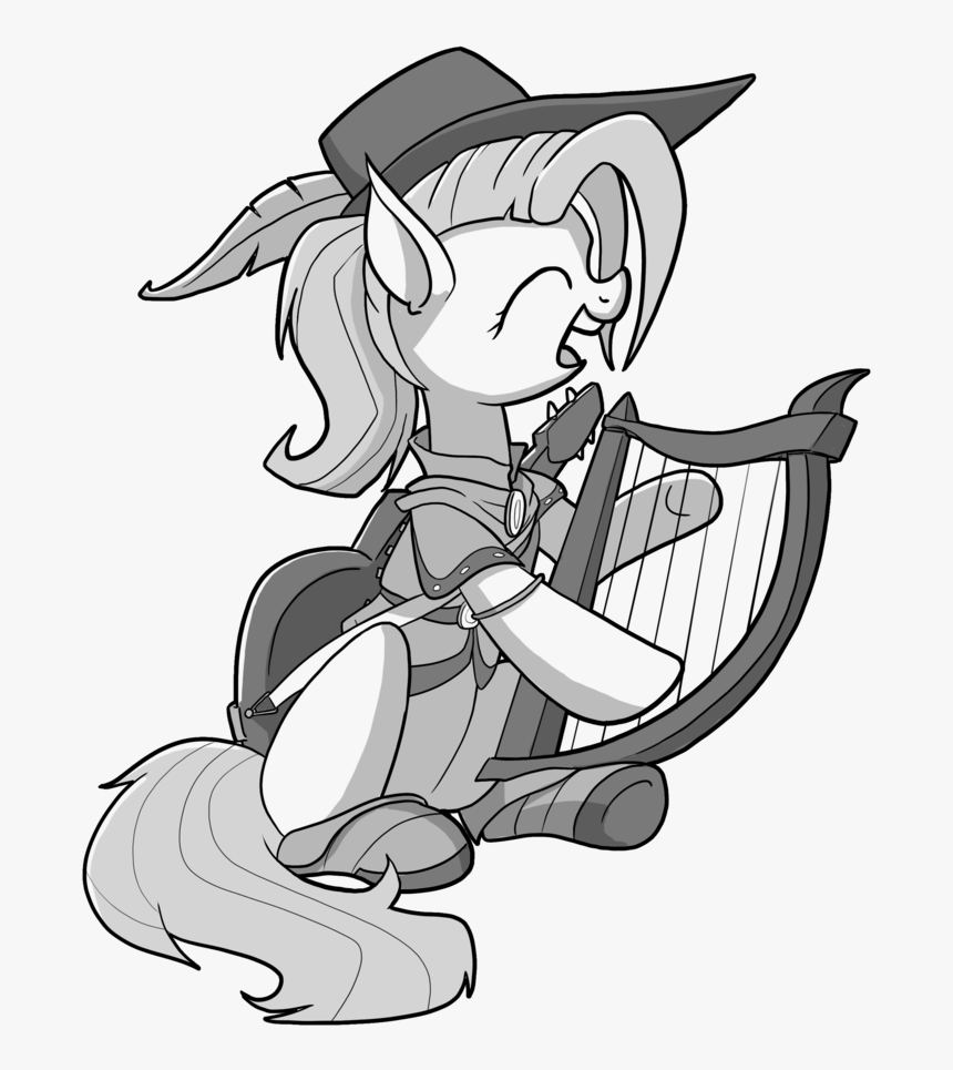 Petirep, Bard, Black And White, Buck Legacy, Card Art, - Cartoon, HD Png Download
