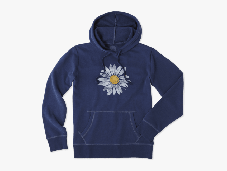 Women S Watercolor Daisy Hooded Sweatshirt - Hoodie, HD Png Download