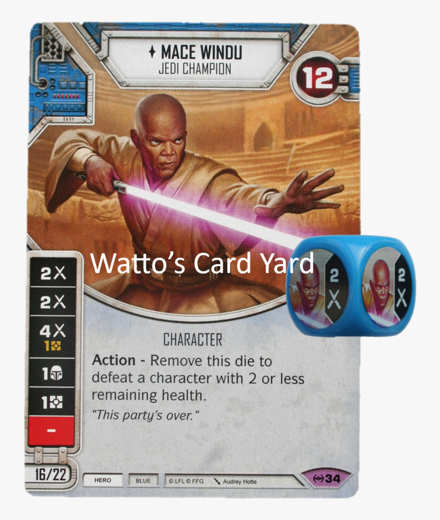 Mace Windu, Jedi Champion - Star Wars Destiny Mace Windu, HD Png Download