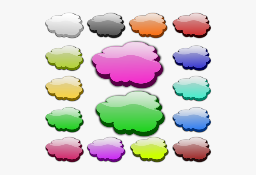 Set Of Shiny Colorful Speech Bubbles Vector Graphics - Vector Graphics, HD Png Download