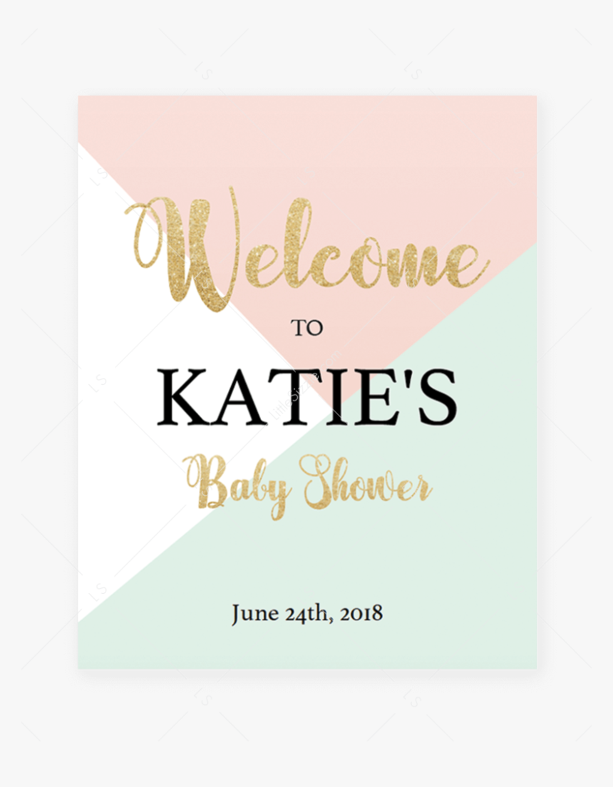 Pastel Themed Baby Shower Welcome Sign Printable By - Graphic Design, HD Png Download