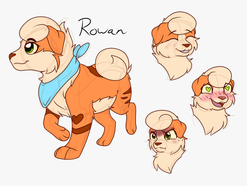 Rowan The Growlithe - Cartoon, HD Png Download