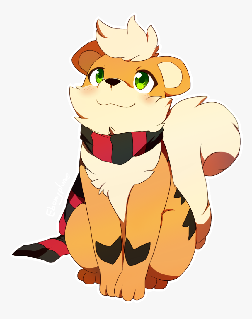 Commission - Growlithe With A Scarf, HD Png Download