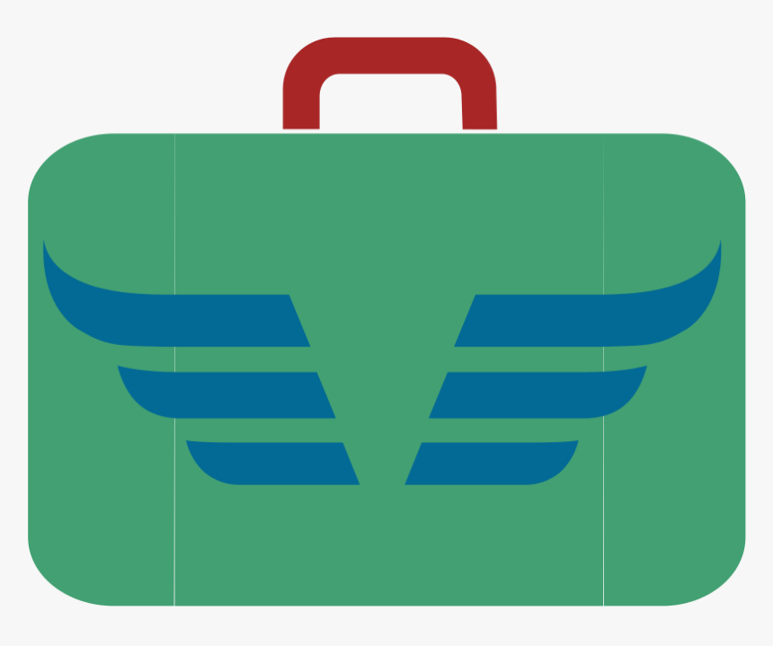 Suitcase Icon Blue Green Red Dynamic V174 - Briefcase, HD Png Download