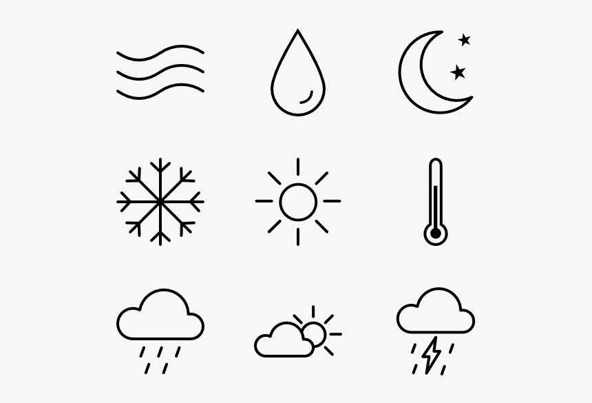 Transparent White Weather Icons, HD Png Download , Transparent Png ...