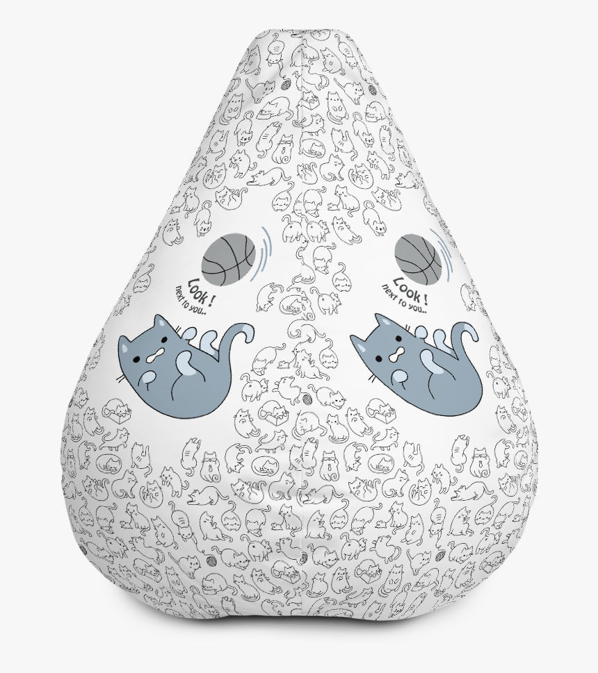Happy Cat Bean Bag W/ Filling - Illustration, HD Png Download