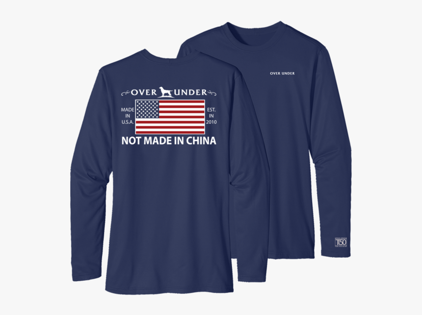 L/s Tidal Tech Not Made In China - Over Under Tshirt, HD Png Download