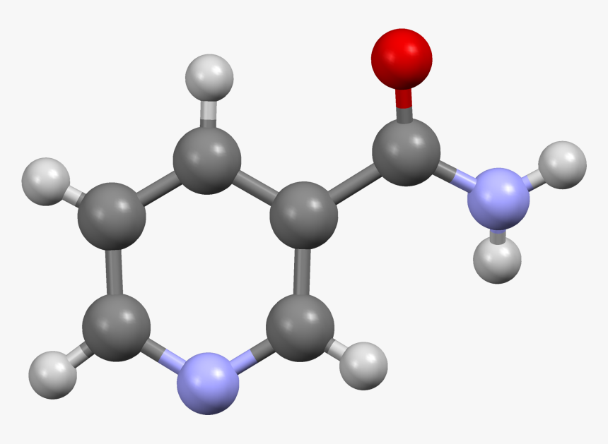 Nicotinamide From Xtal 2011 Mercury 3d Balls - Organic Chemistry, HD Png Download