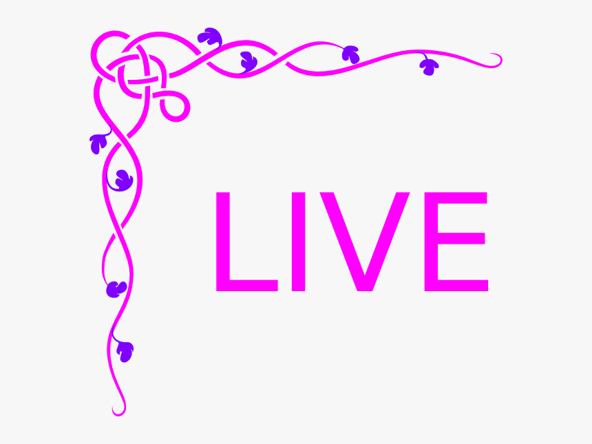 Purple Live Clipart Svg Clip Arts - Valentines Day Borders Png, Transparent Png