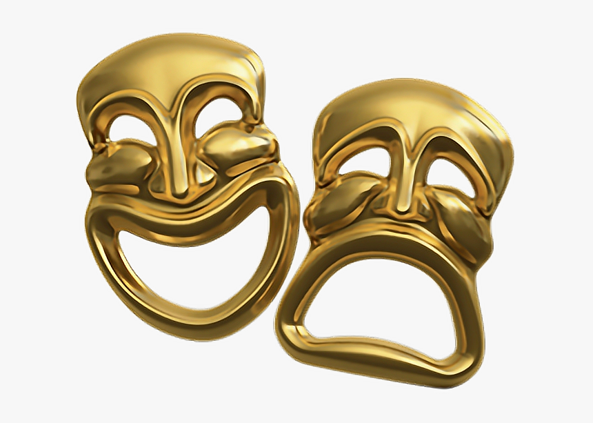 #mask #gold #theatre #golden #actor #ftestickers #object - Gold Theatre Masks Png, Transparent Png