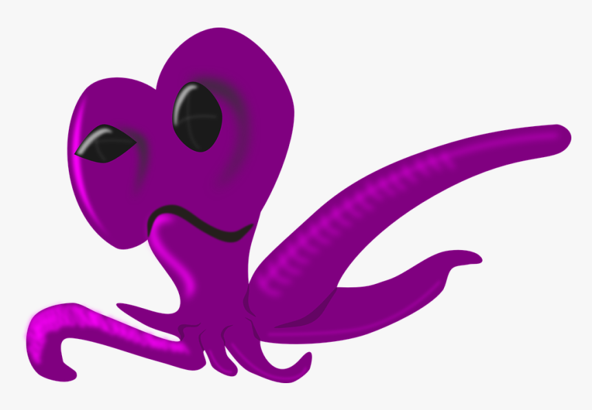 Alien Cartoon Octopus, HD Png Download