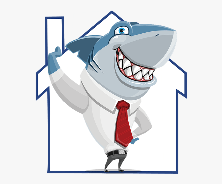 Happy Fathers Day Daddy Shark , Png Download - Business Shark Cartoon, Transparent Png
