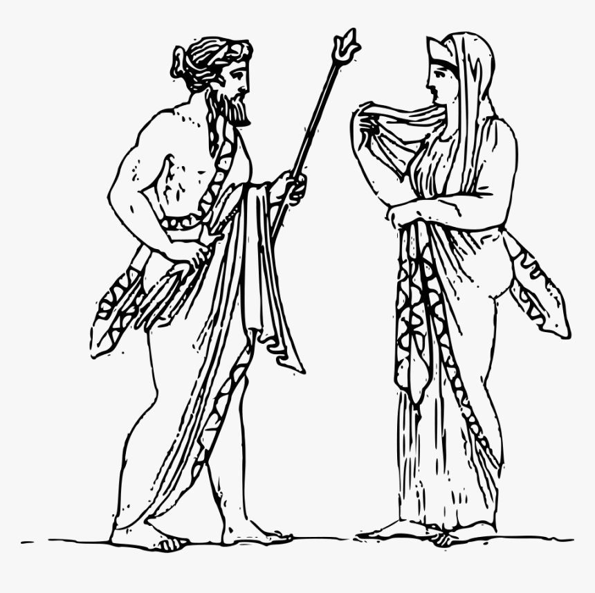 Zeus And Hera Svg Clip Arts - Zeus And Hera Clipart, HD Png Download