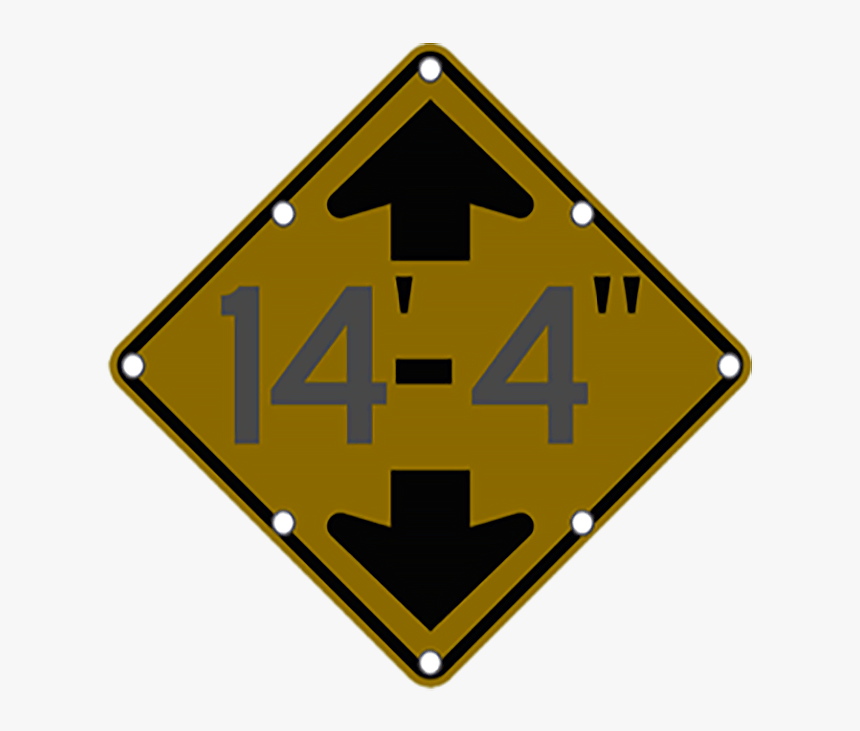 Ts40 Flashing Low Clearance With Arrows Sign Night - Low Clearance Sign, HD Png Download