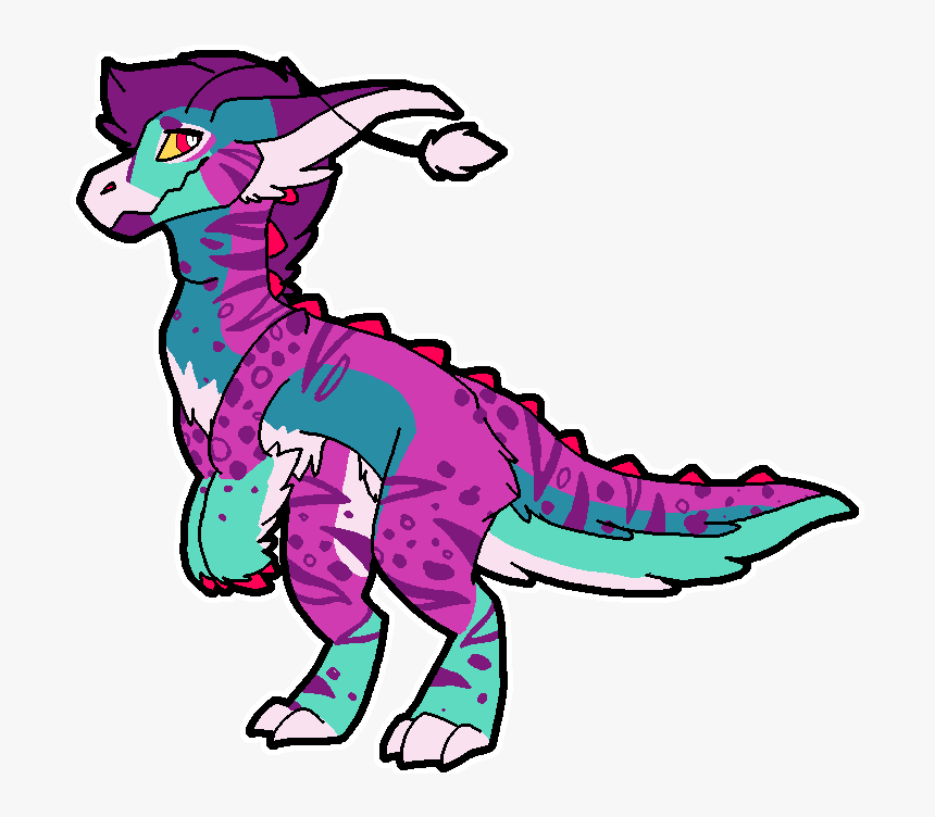 Lisa Frank Orchid Mantis Dragon Raptor Thing - Raptor Cartoon, HD Png Download