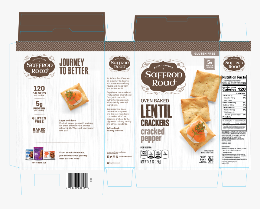 Oven Baked Lentil Crackers Cracked Pepper - Pepperoni, HD Png Download