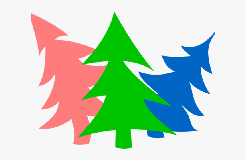 Fir Tree Clipart Symmetrical Tree - Silhouette Christmas Tree Clipart, HD Png Download