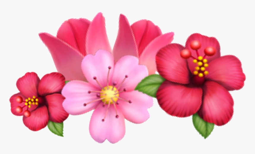 #flower #emoji #sakura #tulip #crown #flowercrown #crownflower, HD Png Download