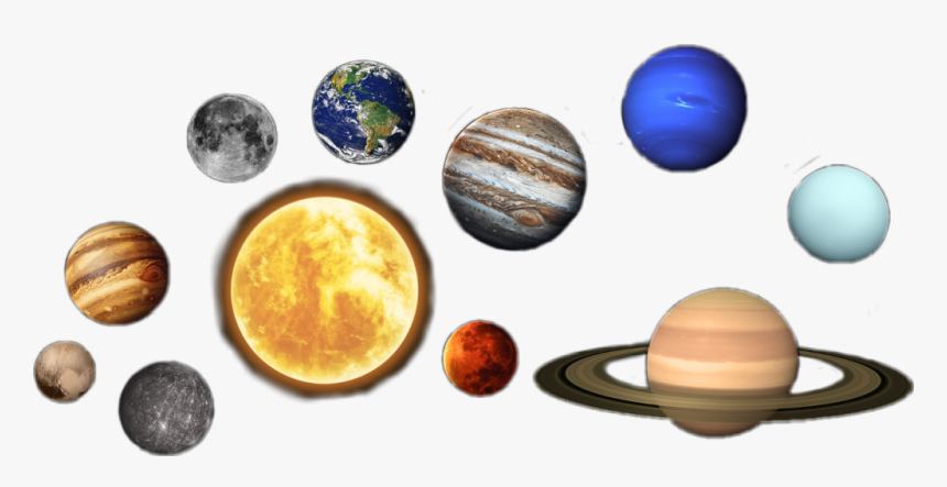 #moon #sun #earth #mars #neptune #venus #pluto #sunset - Earth, HD Png Download