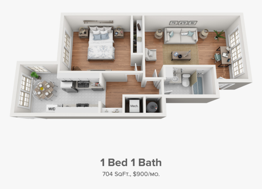 Floorplans Buckbal 1bd 2 Image - Floor Plan, HD Png Download