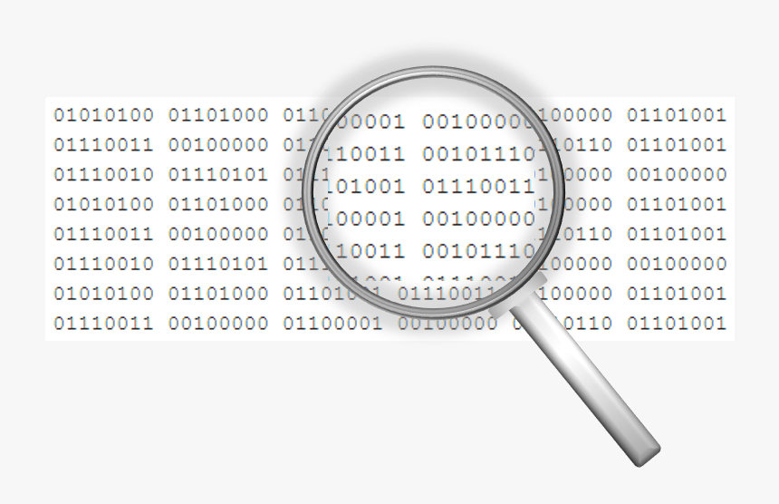 Transparent Magnifying Glass Png - Codigo Binario, Png Download