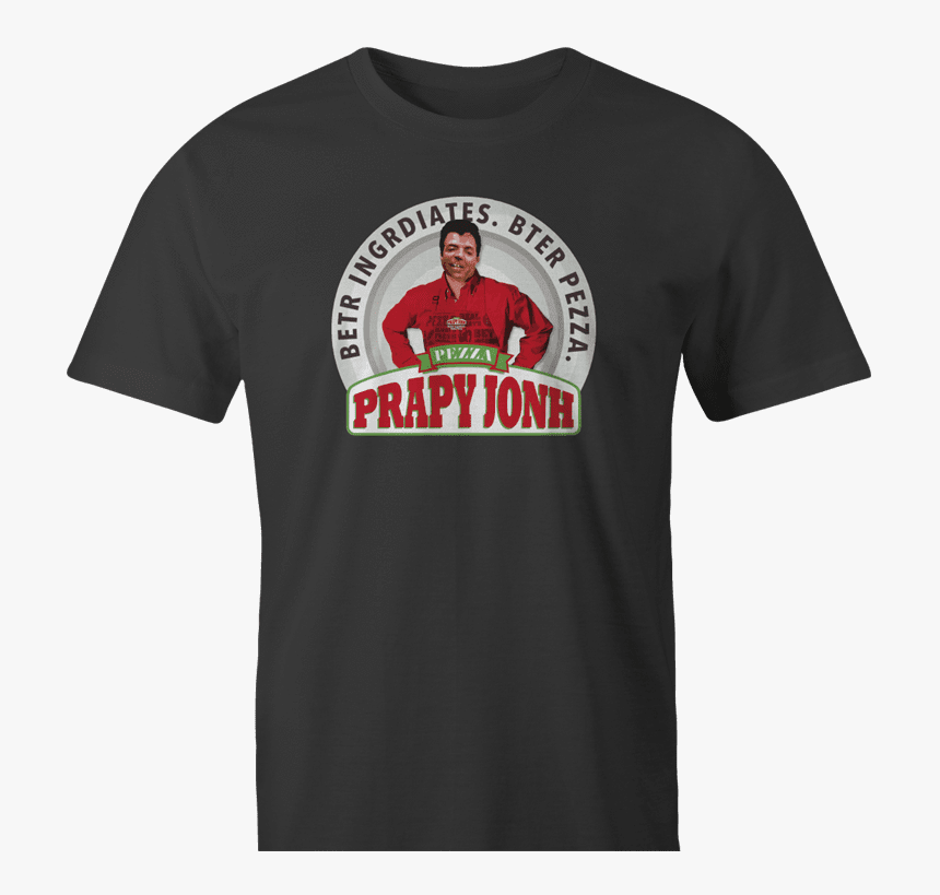 Funny Internet Meme Papa John S Pizza Men S Black T-shirt - Active Shirt, HD Png Download