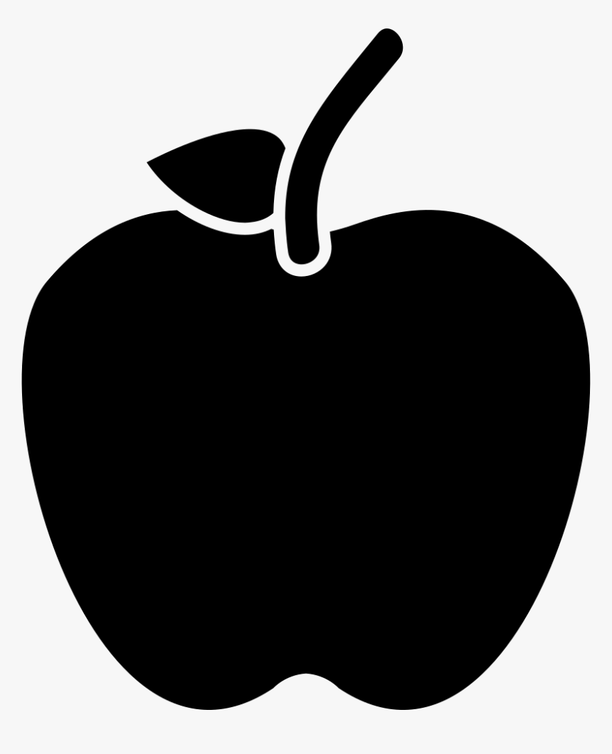 Apple Leaf Png Black And White, Transparent Png