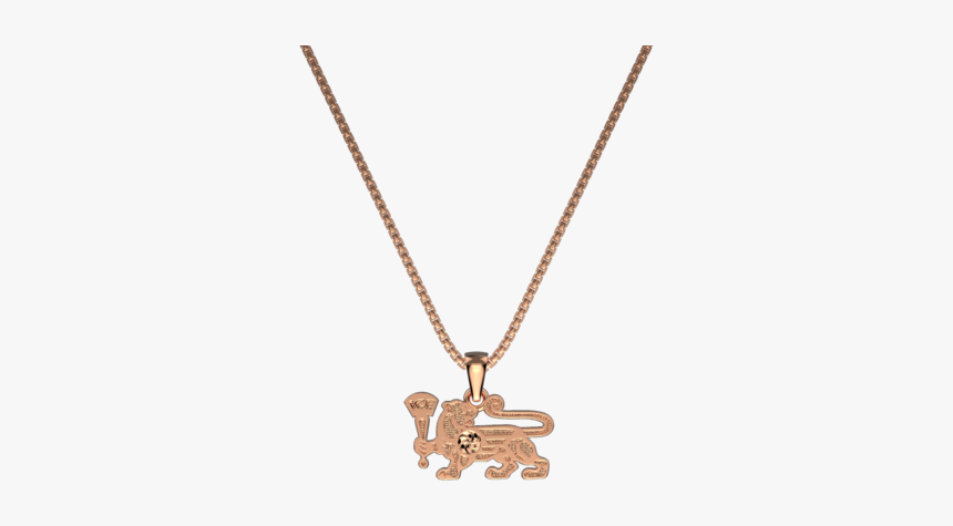 Small Rose Gold Lioness Logo Necklace - Locket, HD Png Download