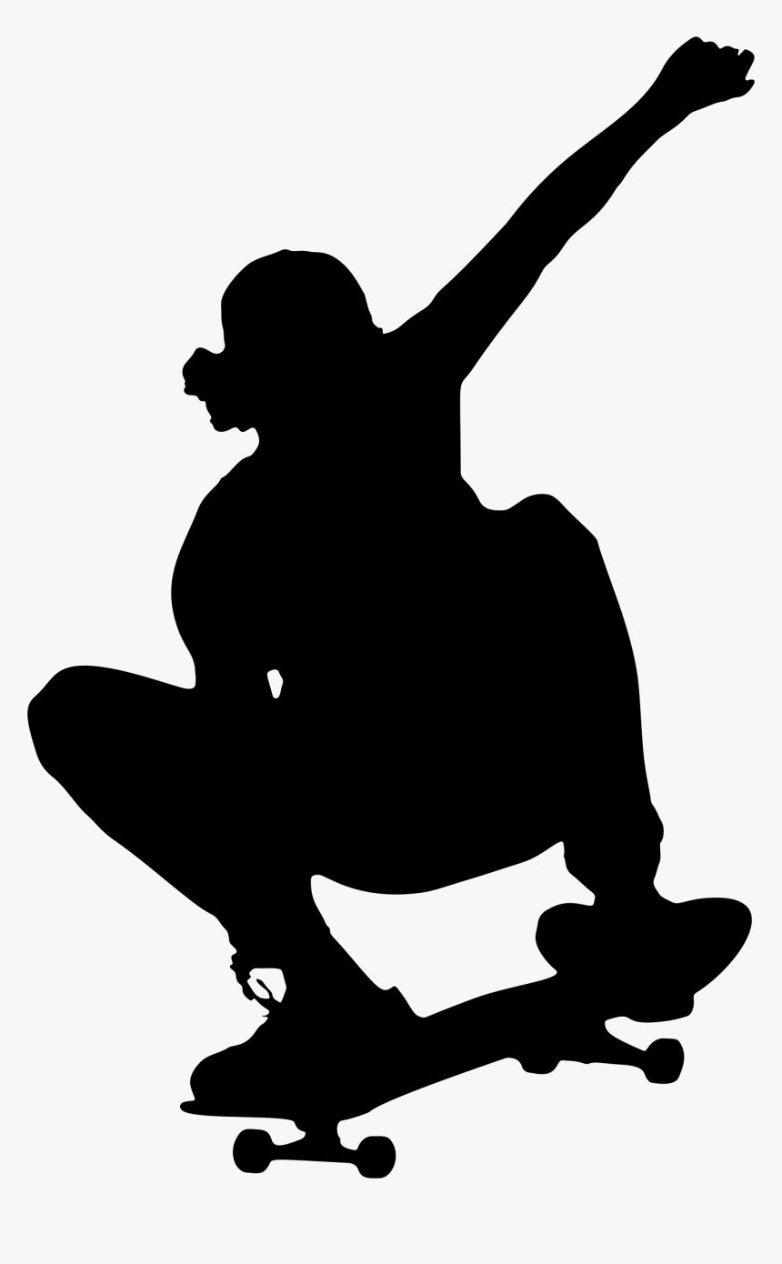 Skateboarding Trick Silhouette Icons, HD Png Download