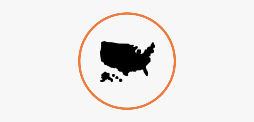 Icon Location Usa Shape Ios Black Filled - Silhouette, HD Png Download