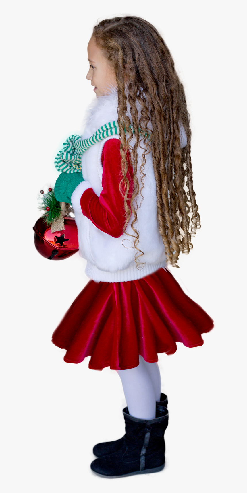 Petite Fille Noel Png, Transparent Png