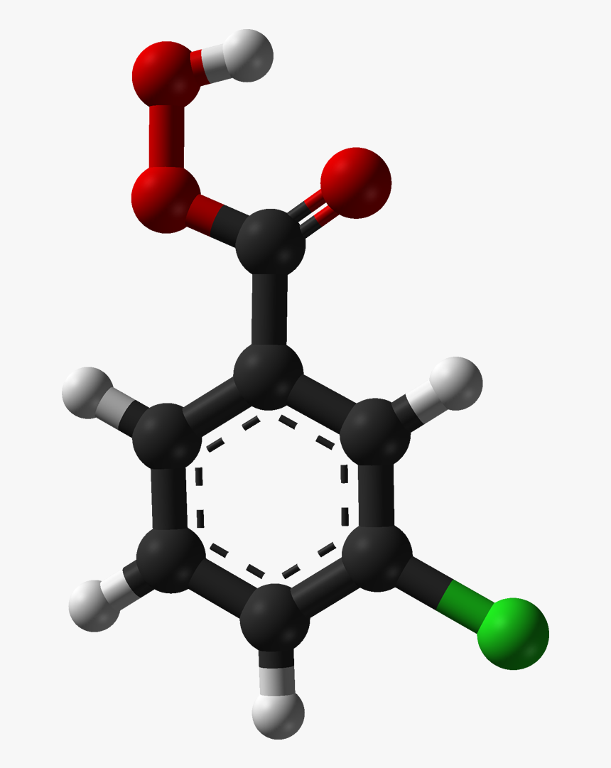 Meta Chloroperbenzoic Ac - Pyridine Ball And Stick Model, HD Png Download