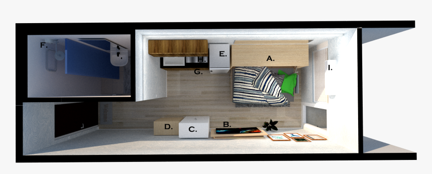 Horizontal Murphy Bed B - Plywood, HD Png Download